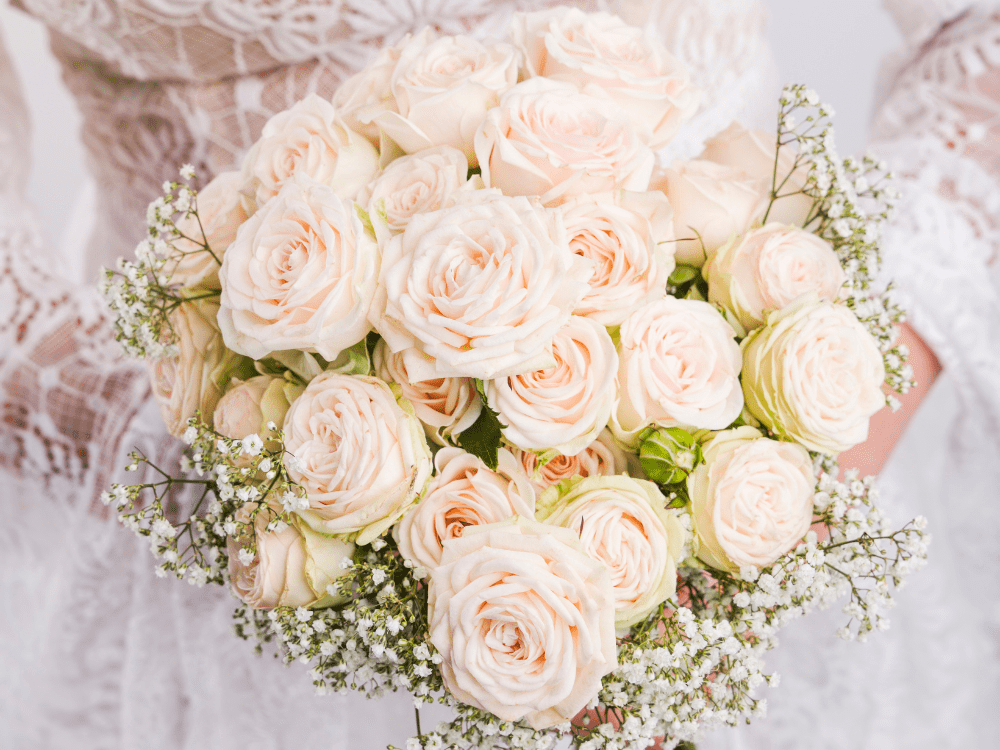 Pastel bridal bouquet