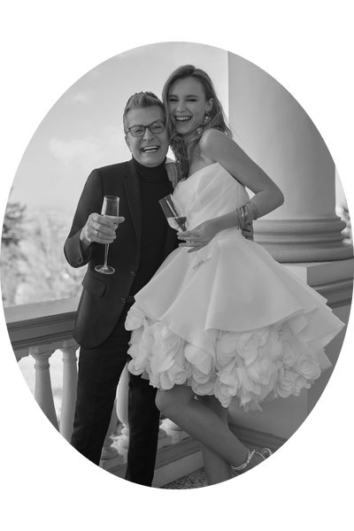 Short wedding dress by Randy Fenoli