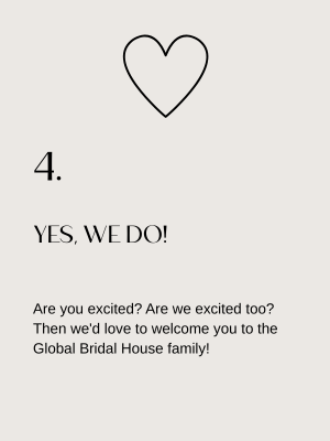 Step 4 of the application procedure of Global Bridal House