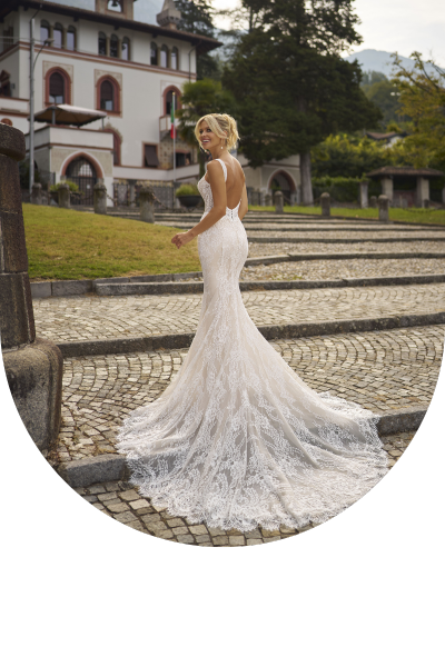 The back of the Libelle Bridal wedding dress Myra