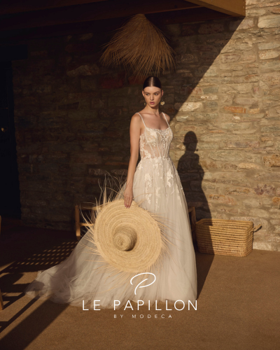 A-line wedding dress by le papillon