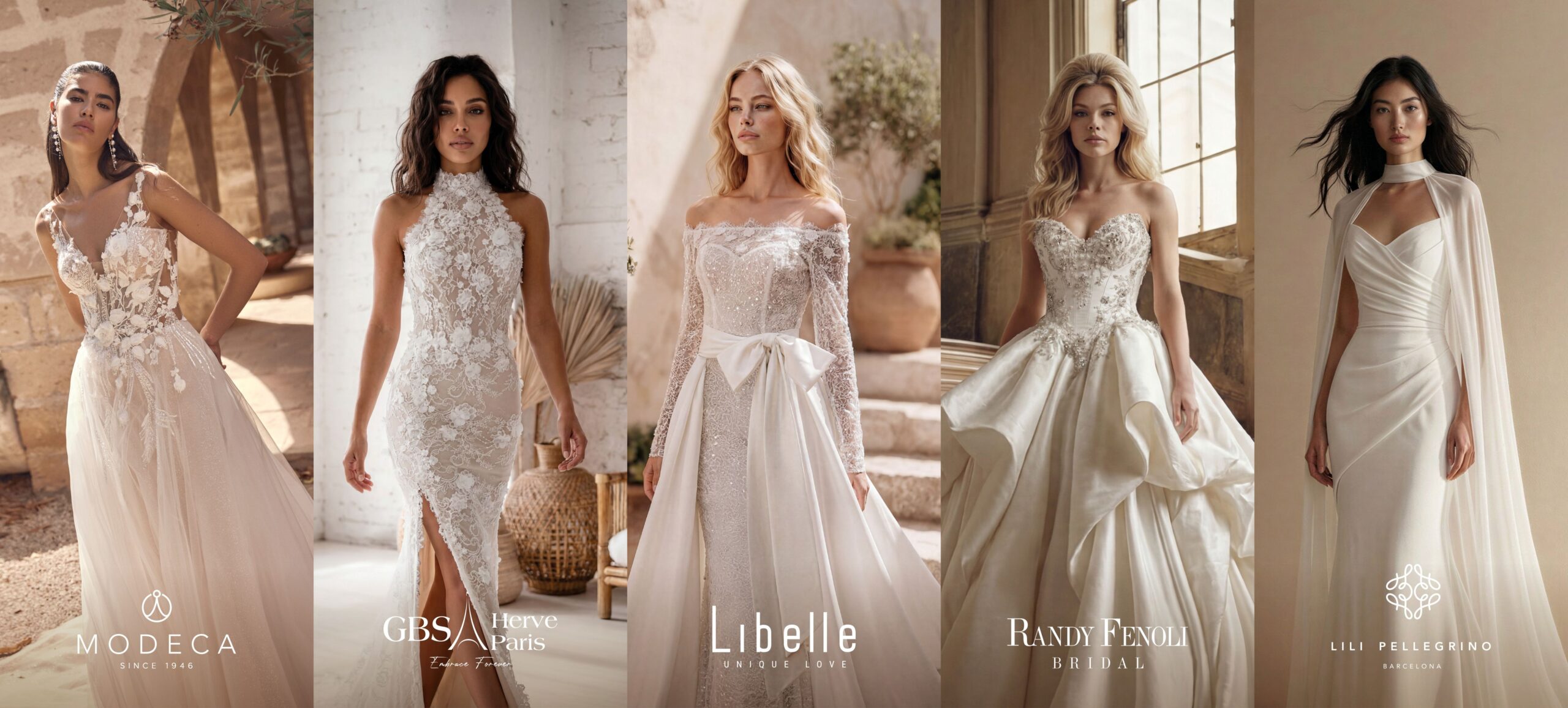 Wedding dresses from the Global Bridal House